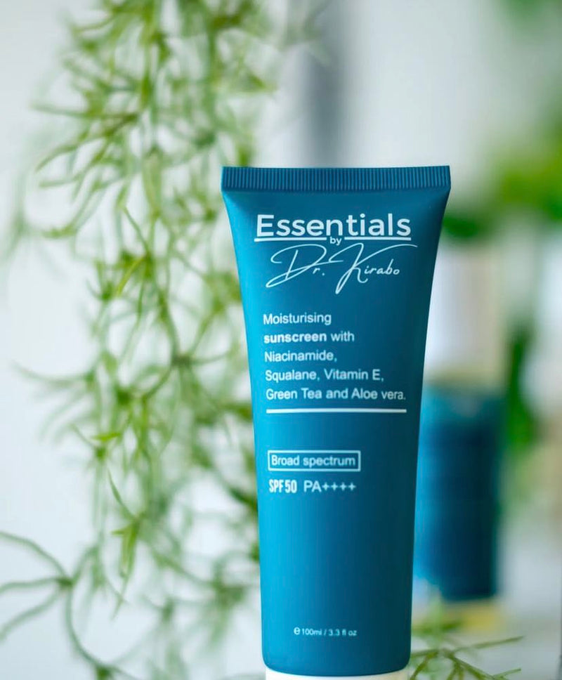 Essentials Moisturizing Sunscreen by Dr. Kirabo+ Niacinamide, Squalane, Vit.E, Green Tea and Aloevera
