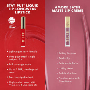Milani Stay Put Liquid Lip Longwear Lipstick