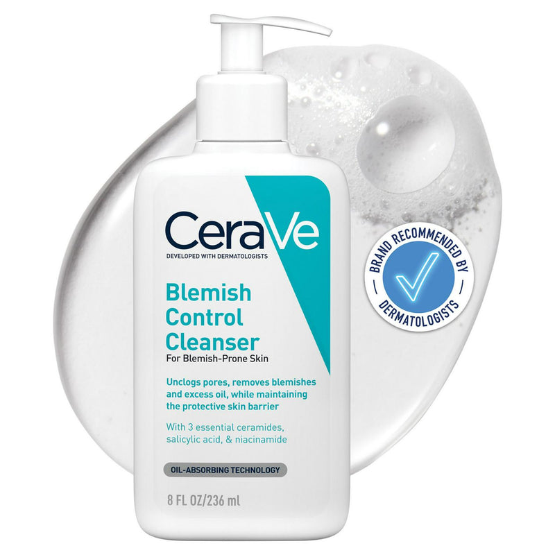 CeraVe Blemish Control Face Cleanser 473mls with 2% Salicylic Acid & Niacinamide for Blemish-Prone Skin