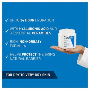 CeraVe Moisturising Cream Pot with Hyaluronic Acid & Ceramides 454g