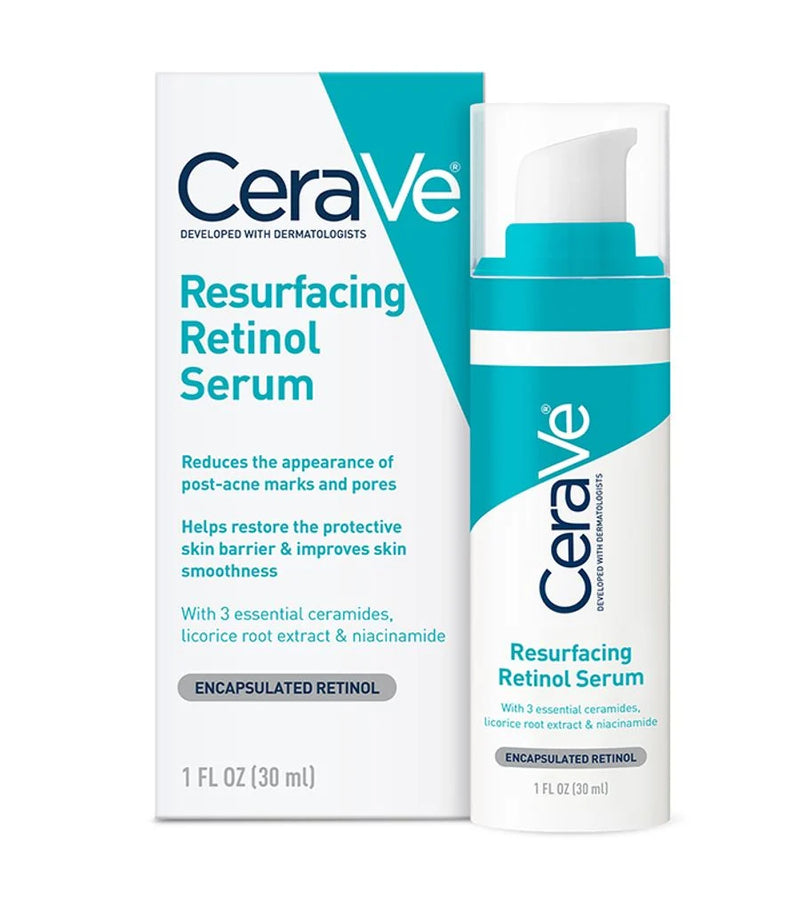 CeraVe Resurfacing Retinol Face Serum with Ceramides & Niacinamide for Blemish-Prone Skin 30ml