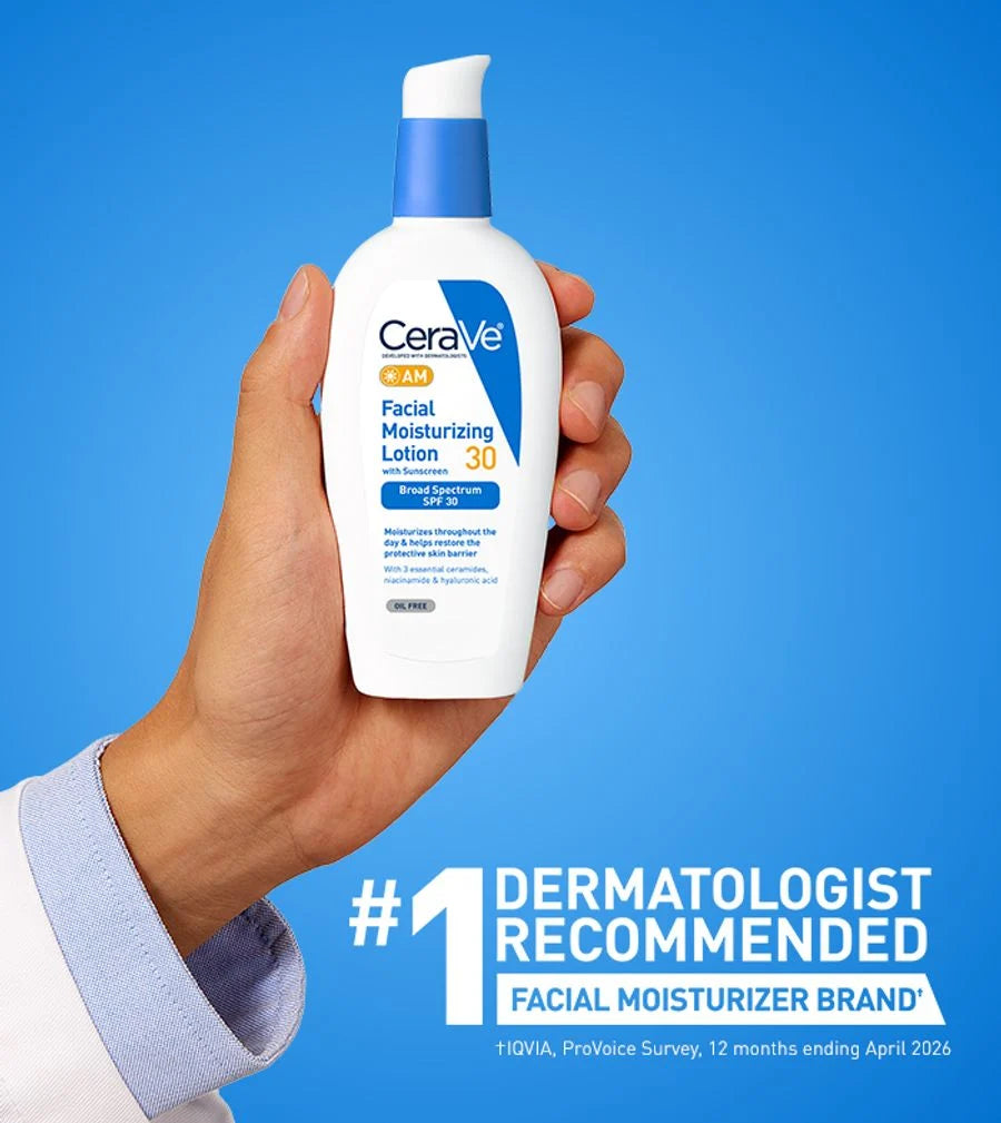 CeraVe AM Facial Moisturising Lotion SPF30 with UV Protection Sunscreen moisturizer for Normal to Dry Skin 52ml