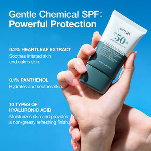 Anua Heartleaf Silky Moisture Sunscreen SPF 50 PA++++ Suncream