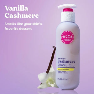 Eos Cashmere Shave Oil – Vanilla Cashmere, Moisturizing Shave Oil 177ml